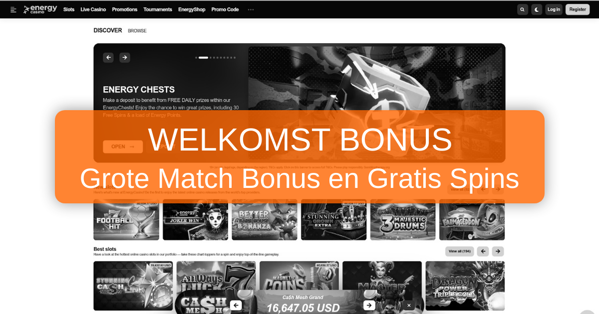 EnergyCasino: Welkom in Nederland!